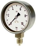 RIEGLER Manometer CrNi-Stahl G 1/2 Typ 23250 radial unten 0 bis 25,0 bar 160 mm Produktbild RIEGLER Manometer CrNi-Stahl G 1/2 Typ 23250 radial unten 0 bis 25,0 bar 160 mm