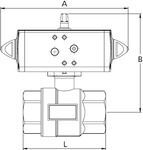 RIEGLER Kugelhahn MS pneumatischer Stellantrieb nach Namur doppeltwirkend Rp1.1/2 Produktbild RIEGLER Kugelhahn MS pneumatischer Stellantrieb nach Namur doppeltwirkend Rp1.1/2 bild 2