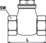 RIEGLER Rückschlagklappe Rotguss DN40 G1.1/2 PN maximal 16 bar Produktbild RIEGLER Rückschlagklappe Rotguss DN40 G1.1/2 PN maximal 16 bar bild 2