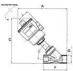 Riegler Schrägsitzventil ohne Namur Schnittstelle Bronze G2 maximal 10 bar Produktbild Riegler Schrägsitzventil ohne Namur Schnittstelle Bronze G2 maximal 10 bar bild 2