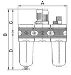 Produktbild Riegler Wartungseinheit 3 teilig multifix mit Metallbehälter BG4 G1 bild 2