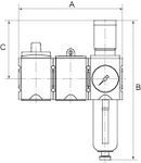 RIEGLER Wartungsstation Safety Futura KH-AV-FR VA BG2 G3/8 2,5 bis 8 bar Produktbild RIEGLER Wartungsstation Safety Futura KH-AV-FR VA BG2 G3/8 2,5 bis 8 bar bild 2