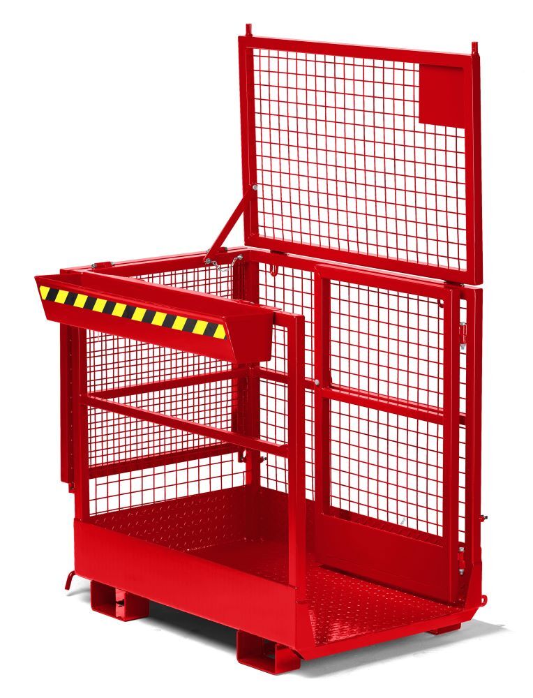 RR Arbeitskorb Typ RAK-Duo 1200x800x1950 RAL3000 Produktbild RR Arbeitskorb Typ RAK-Duo 1200x800x1950 RAL3000