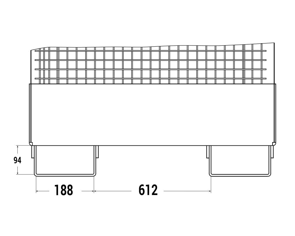 RR Arbeitskorb Typ RAK-Duo 1200x800x1950 RAL5010 RR Arbeitskorb Typ RAK-Duo 1200x800x1950 RAL5010