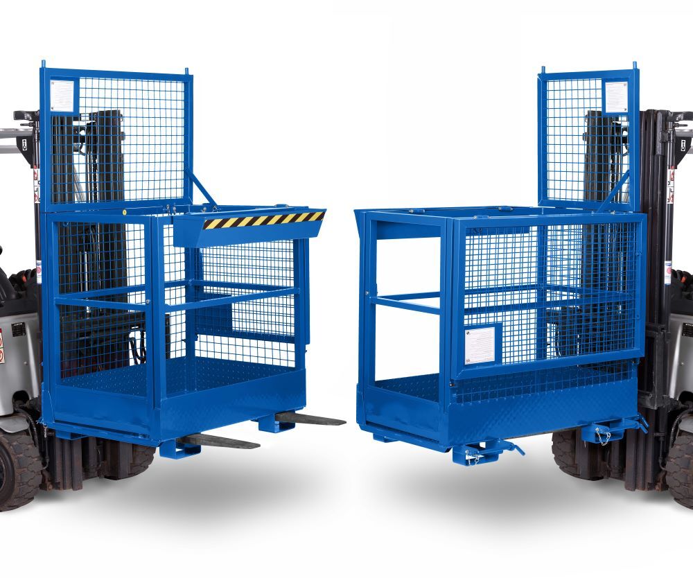 RR Arbeitskorb Typ RAK-Duo 1200x800x1950 RAL5010 RR Arbeitskorb Typ RAK-Duo 1200x800x1950 RAL5010