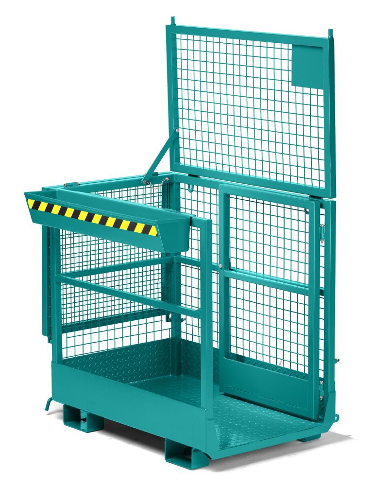 RR Arbeitskorb Typ RAK-Duo 1200x800x1950 RAL5018 Produktbild RR Arbeitskorb Typ RAK-Duo 1200x800x1950 RAL5018