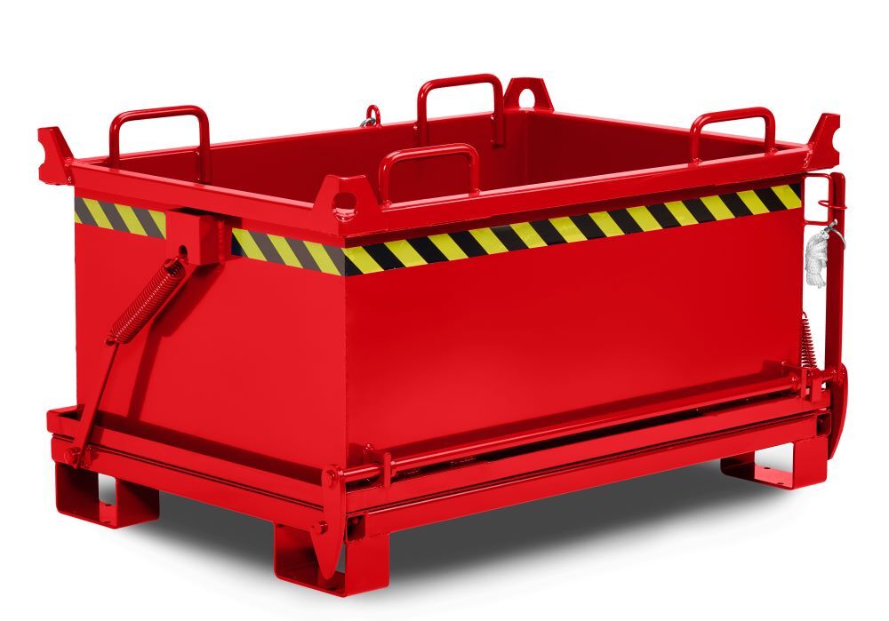 RR Klappbodenbehälter Typ RBB-100 1370x910x1300 RAL3000 Produktbild RR Klappbodenbehälter Typ RBB-100 1370x910x1300 RAL3000