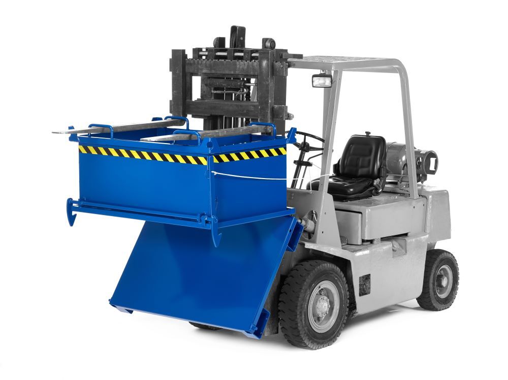 RR Klappbodenbehälter Typ RBB-100 1370x910x1300 RAL5010 Produktbild RR Klappbodenbehälter Typ RBB-100 1370x910x1300 RAL5010 bild 2