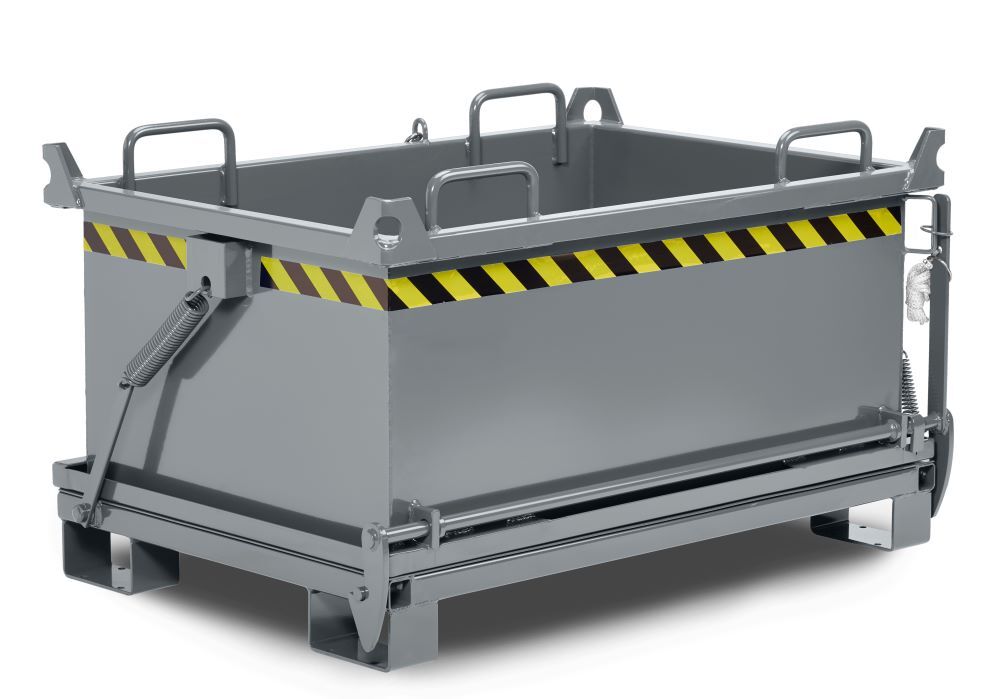 RR Klappbodenbehälter Typ RBB-150 2000x910x1300 RAL7005 Produktbild RR Klappbodenbehälter Typ RBB-150 2000x910x1300 RAL7005