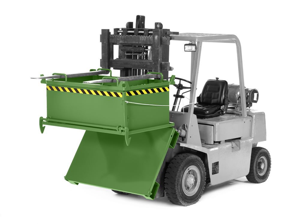 RR Klappbodenbehälter Typ RBB-200 2600x910x1300 RAL6011 Produktbild RR Klappbodenbehälter Typ RBB-200 2600x910x1300 RAL6011 bild 2