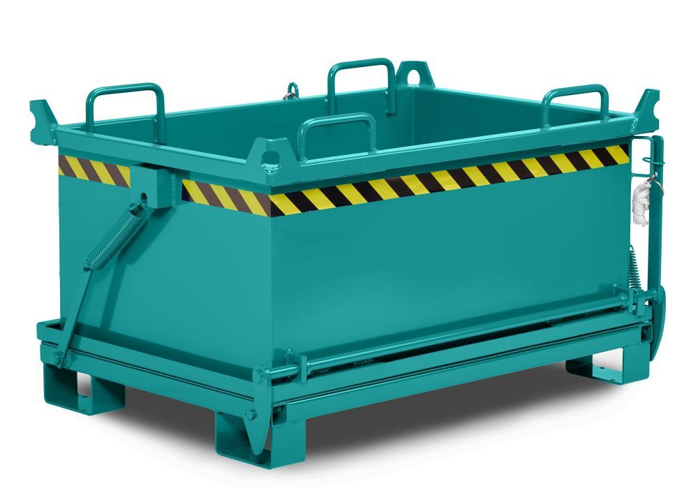 RR Klappbodenbehälter Typ RBB-50 1370x910x770 RAL5018 Produktbild RR Klappbodenbehälter Typ RBB-50 1370x910x770 RAL5018