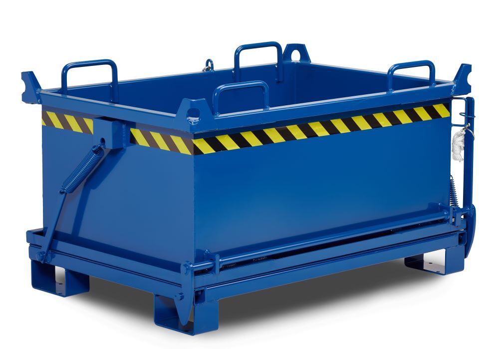 RR Klappbodenbehälter Typ RBB-75 1370x910x1040 RAL5010 Produktbild RR Klappbodenbehälter Typ RBB-75 1370x910x1040 RAL5010