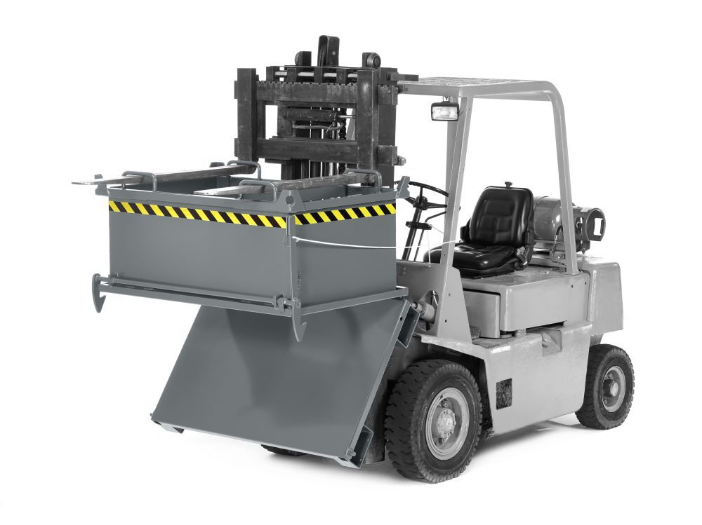 RR Klappbodenbehälter Typ RBB-75 1370x910x1040 RAL7005 Produktbild RR Klappbodenbehälter Typ RBB-75 1370x910x1040 RAL7005 bild 2