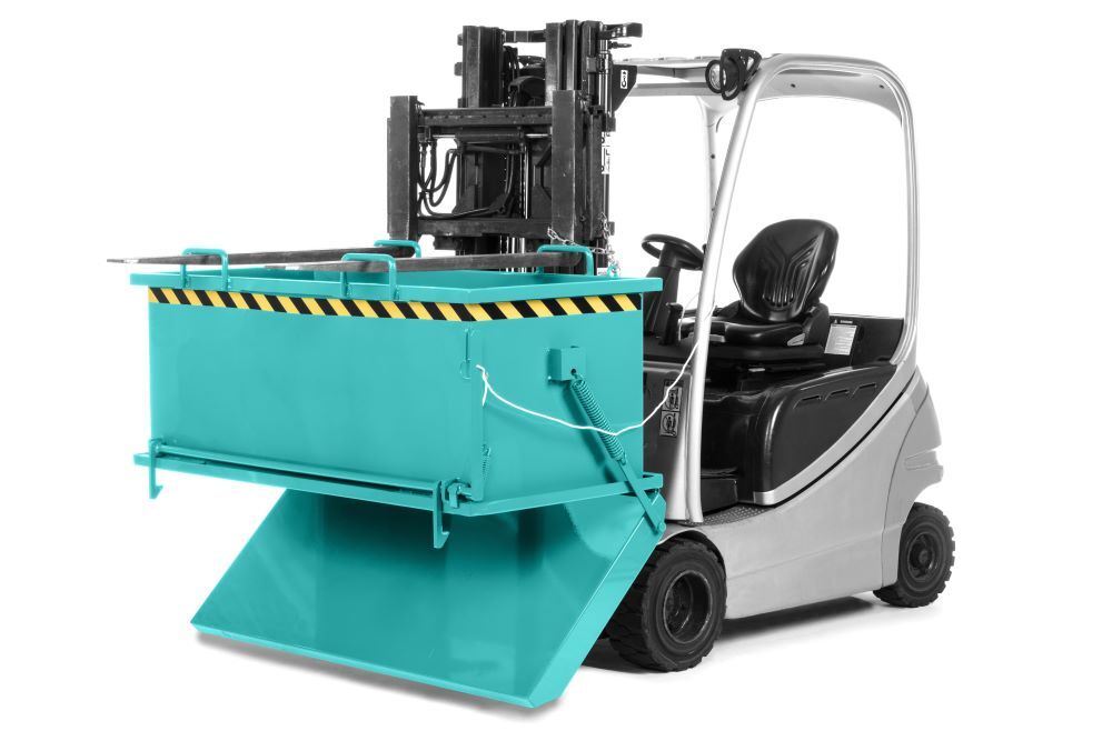 RR Klappbodenbehälter Typ RKB-100 1810x1010x845 RAL5018 Produktbild RR Klappbodenbehälter Typ RKB-100 1810x1010x845 RAL5018 bild 2