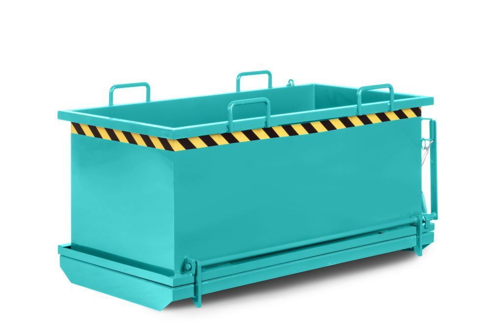 RR Klappbodenbehälter Typ RKB-50 1490x690x845 RAL5018 Produktbild RR Klappbodenbehälter Typ RKB-50 1490x690x845 RAL5018