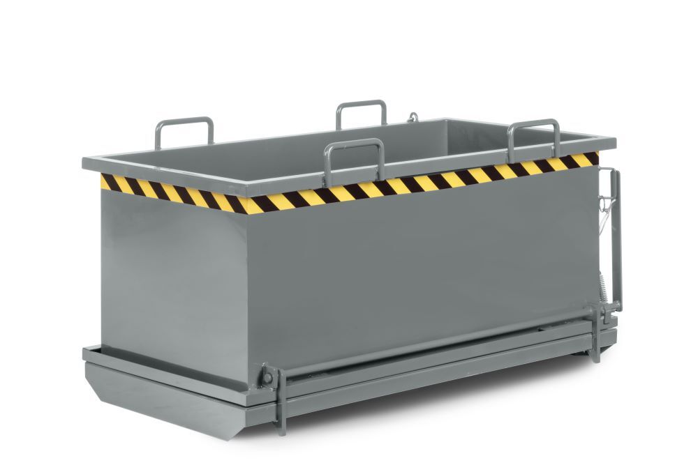 RR Klappbodenbehälter Typ RKB-75 1650x850x845 RAL7005 Produktbild RR Klappbodenbehälter Typ RKB-75 1650x850x845 RAL7005