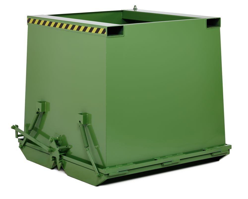 RR Klappbodenbehälter Typ RKC-100 1225x1150x1200 RAL6011 Produktbild RR Klappbodenbehälter Typ RKC-100 1225x1150x1200 RAL6011