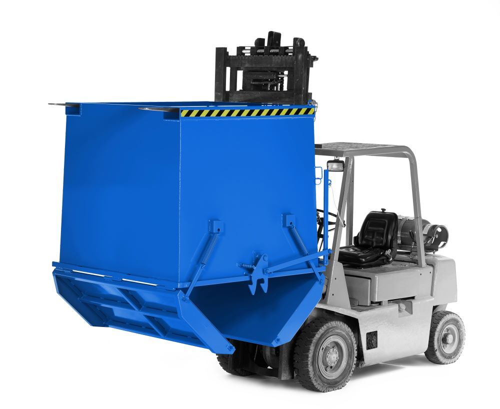 RR Klappbodenbehälter Typ RKC-75 1225x1150x900 RAL5010 Produktbild RR Klappbodenbehälter Typ RKC-75 1225x1150x900 RAL5010 bild 2