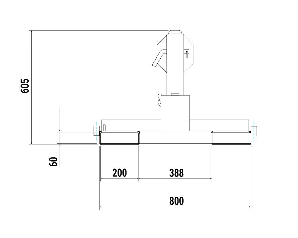 RR Kranarm Typ RKV1 Traglast 5000kg RAL6011 Produktbild RR Kranarm Typ RKV1 Traglast 5000kg RAL6011 bild 2