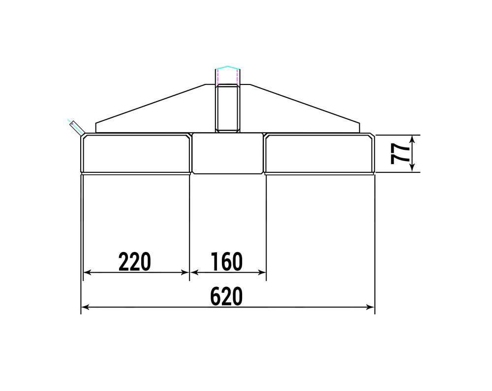 RR Lastarm Typ RLH 1 RAL5010 Traglast 1000kg Produktbild RR Lastarm Typ RLH 1 RAL5010 Traglast 1000kg bild 2