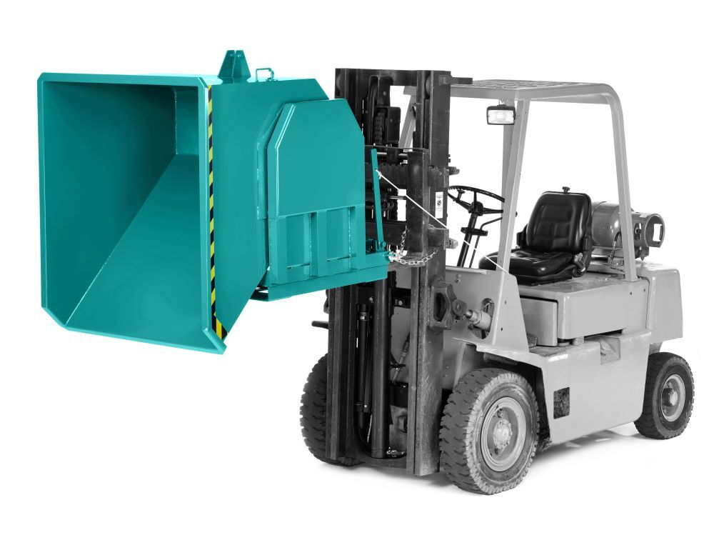 RR Schwerlastkipper Typ RMK 30 RAL 5018 840x1150x910mm Produktbild RR Schwerlastkipper Typ RMK 30 RAL 5018 840x1150x910mm bild 2