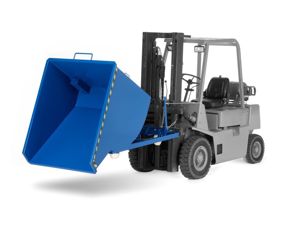 RR Spänekipper Muldenkipper Typ RSK- S 75 1200x1640x1060 RAL5010 Produktbild RR Spänekipper Muldenkipper Typ RSK- S 75 1200x1640x1060 RAL5010 bild 2