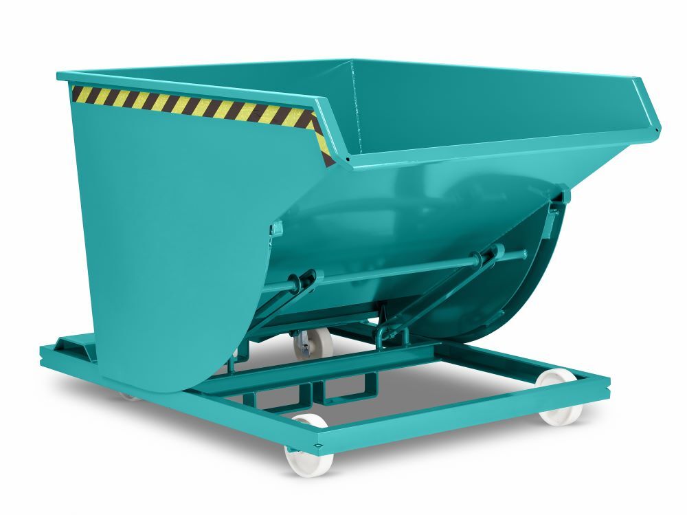 RR Spänekipper Muldenkipper Typ RSK- S 50 1280x1350x810 RAL5018 Produktbild RR Spänekipper Muldenkipper Typ RSK- S 50 1280x1350x810 RAL5018