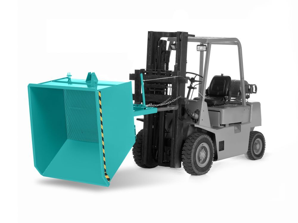 RR Spänekipper Muldenkipper Typ RUK- S 125 Traglast 2000kg RAL5018 Produktbild RR Spänekipper Muldenkipper Typ RUK- S 125 Traglast 2000kg RAL5018 bild 4