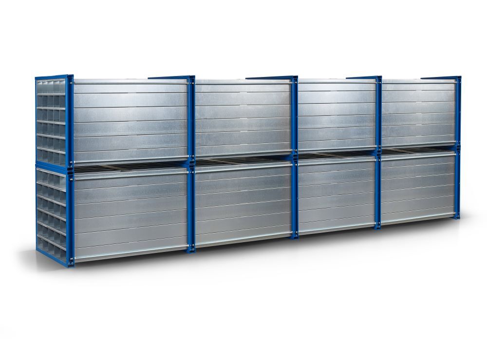 RR Wabenregal Typ RWR30 6 1000x6000x1000 RAL5010 Produktbild RR Wabenregal Typ RWR30 6 1000x6000x1000 RAL5010 bild 2