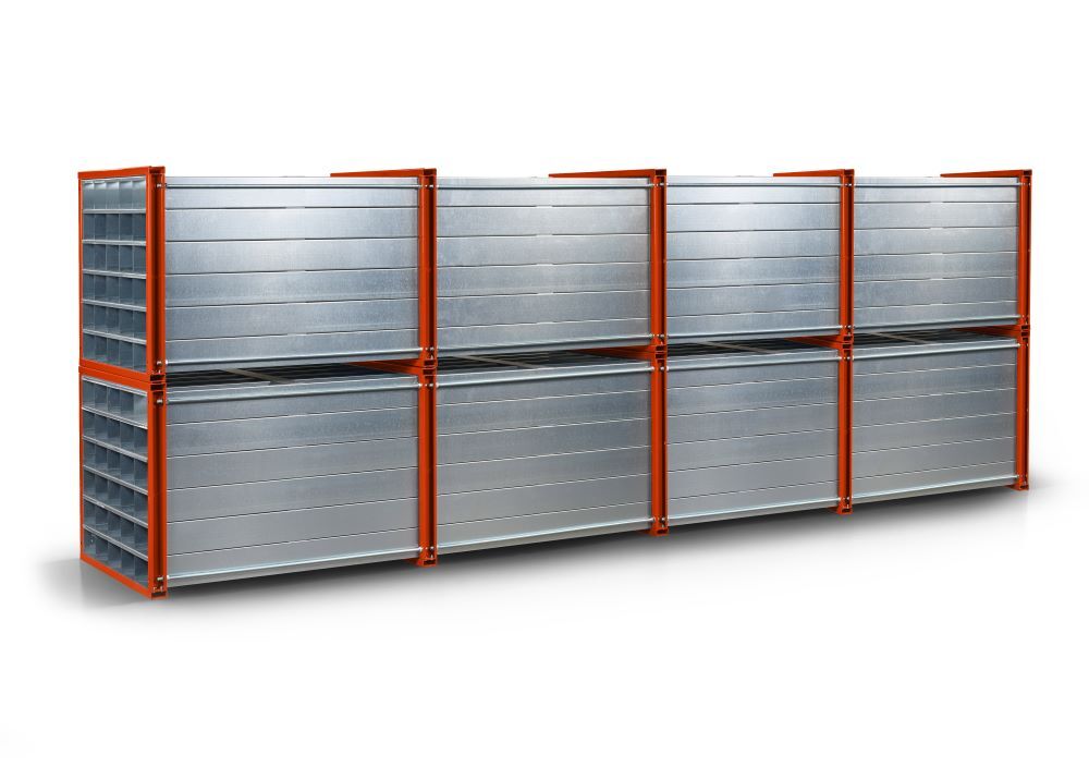 RR Wabenregal Typ RWR16 6 1000x6000x1000 RAL2004 Produktbild RR Wabenregal Typ RWR16 6 1000x6000x1000 RAL2004 bild 2