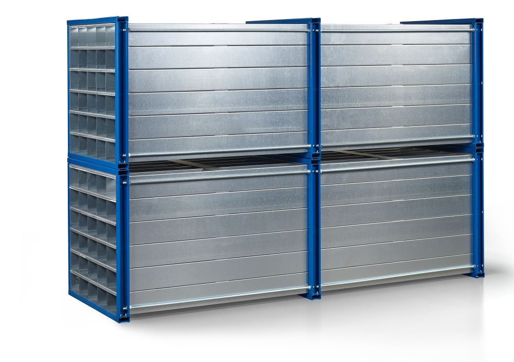 RR Wabenregal Typ RWR25 3 1000x3000x1000 RAL5010 Produktbild RR Wabenregal Typ RWR25 3 1000x3000x1000 RAL5010 bild 2