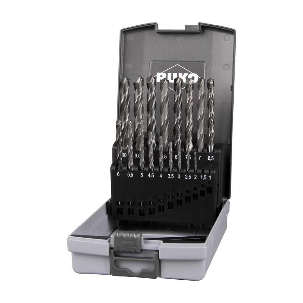 Ruko Spiralbohrersatz 2,0 - 10,0 mmDIN 338 Typ N HSS-G TC in Kunststoffkassette ABS Produktbild Ruko Spiralbohrersatz 2,0 - 10,0 mmDIN 338 Typ N HSS-G TC in Kunststoffkassette ABS