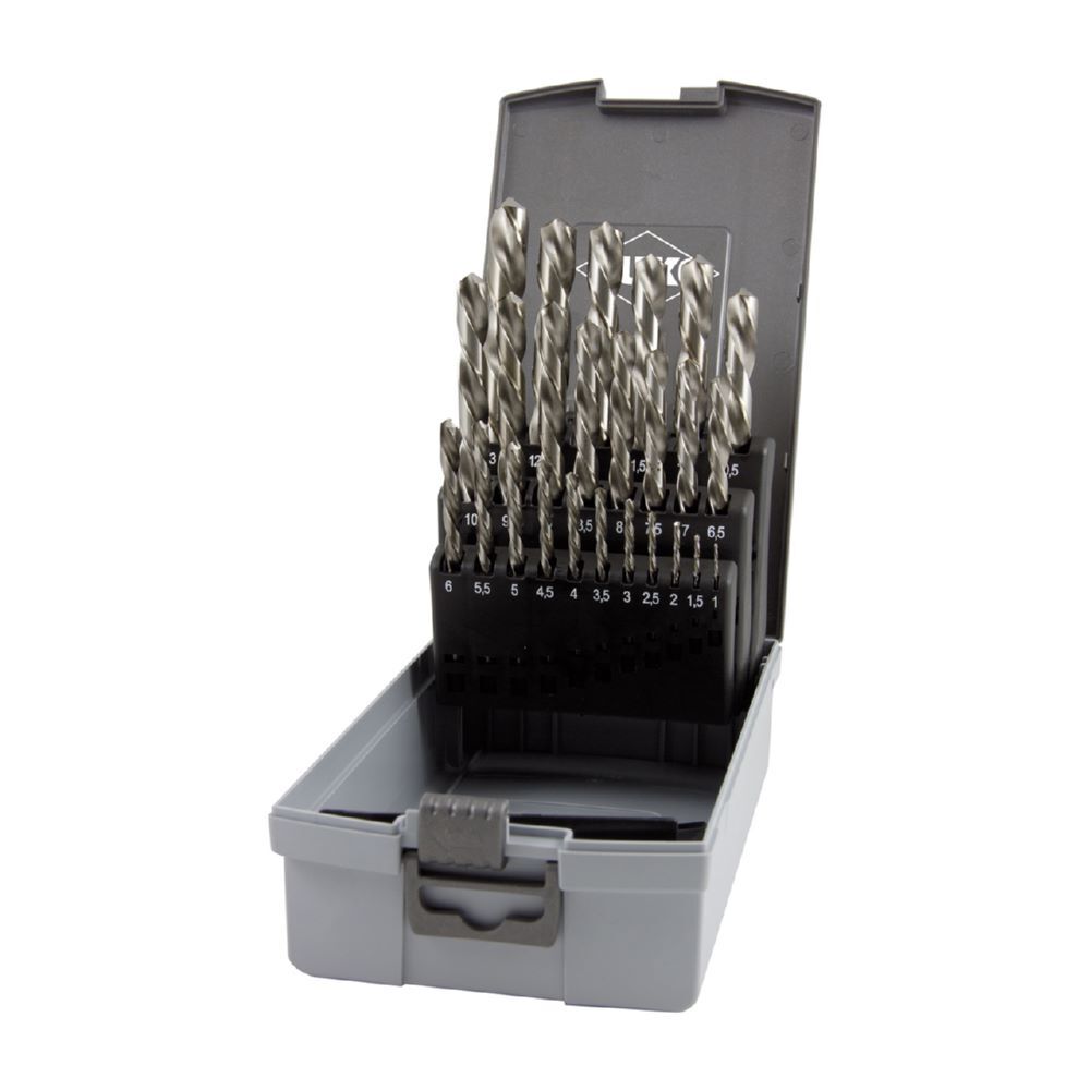 Ruko Spiralbohrersatz 1,0 - 13,0 mm DIN 338 Typ N HSS G ABS linksschneidend Produktbild Ruko Spiralbohrersatz 1,0 - 13,0 mm DIN 338 Typ N HSS G ABS linksschneidend