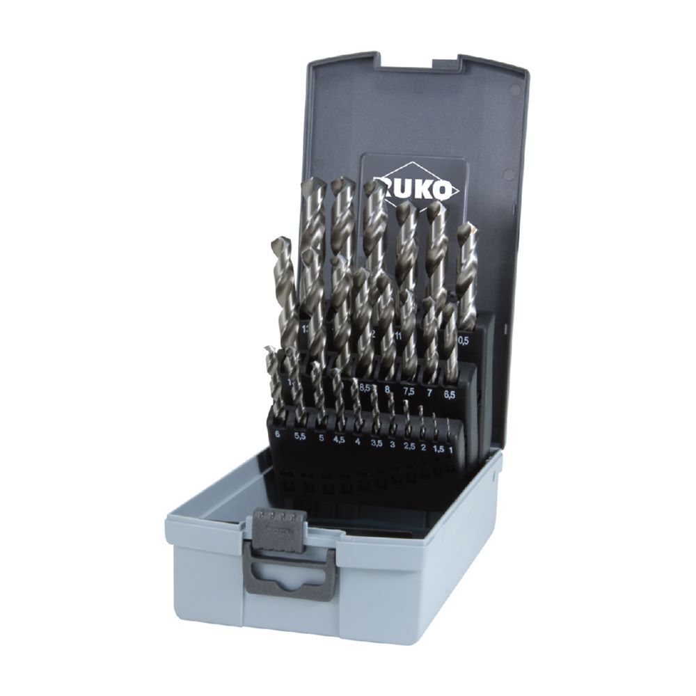 Ruko Spiralbohrersatz 1,0 - 13,00 mm DIN 338 Typ VA HSSE Co 8 in Kunststoffkassette Produktbild Ruko Spiralbohrersatz 1,0 - 13,00 mm DIN 338 Typ VA HSSE Co 8 in Kunststoffkassette