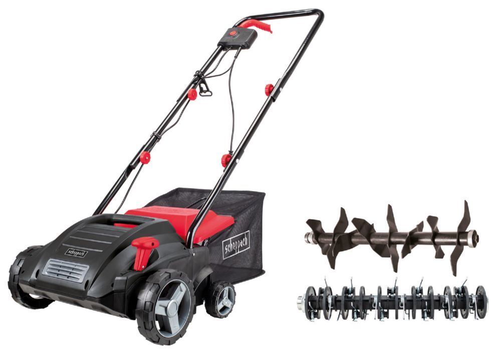 Scheppach Elektro-Vertikutierer inklusive Messerwalze und Lüfterwalze Schnittbreite 32 cm Produktbild Scheppach Elektro-Vertikutierer inklusive Messerwalze und Lüfterwalze Schnittbreite 32 cm