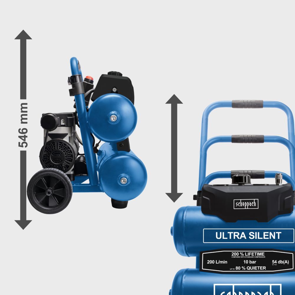 Scheppach Silent-Kompressor 750 W HC20Si-Twin Produktbild Scheppach Silent-Kompressor 750 W HC20Si-Twin bild 11