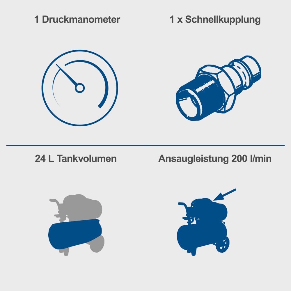 Scheppach Kompressor 1100 W 8 bar HC30o inklusive Zubehör Produktbild Scheppach Kompressor 1100 W 8 bar HC30o inklusive Zubehör bild 8