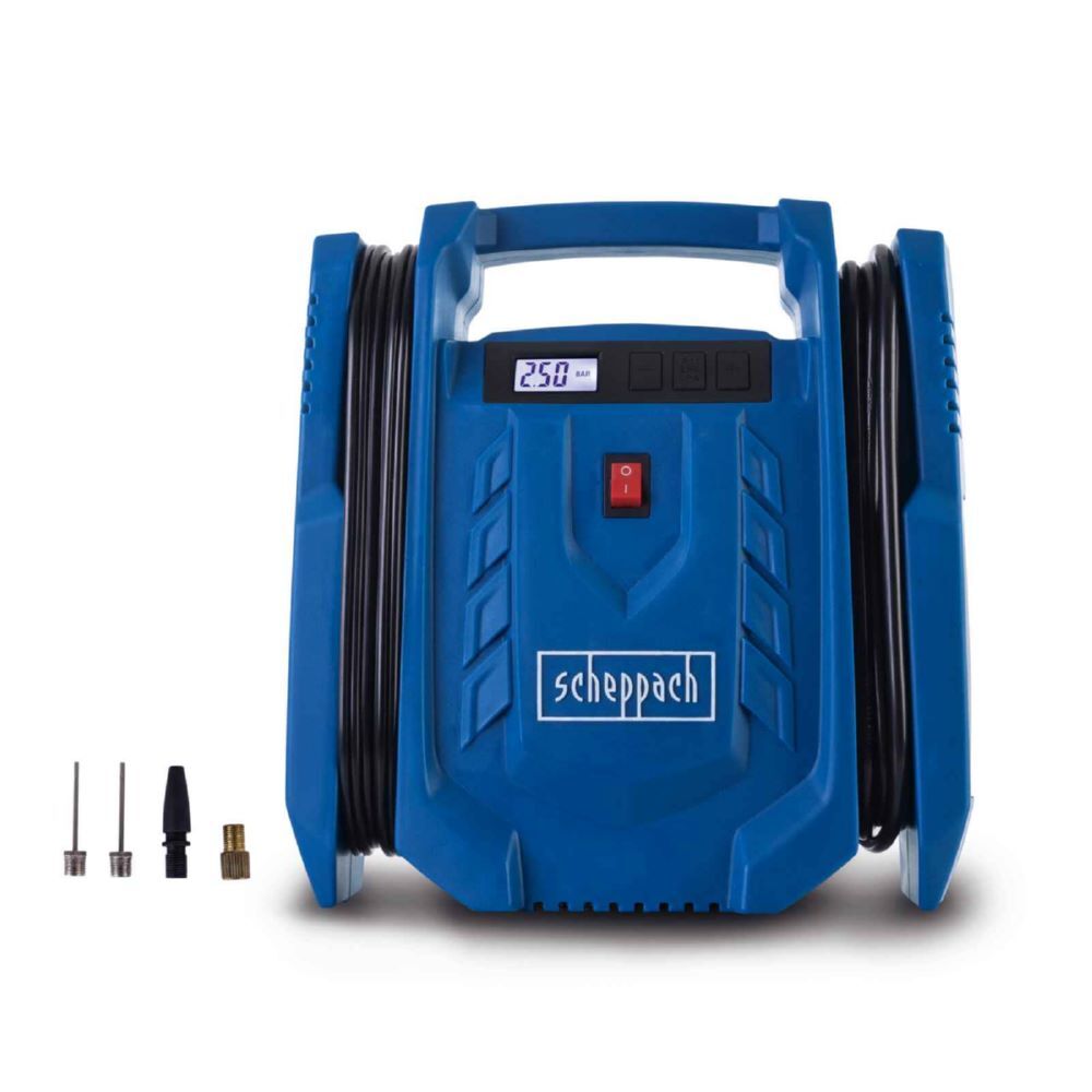 Produktbild Scheppach Kompressor Airforce 7 SC 230 V 12 V Anschluss 8 bar Arbeitsdruck 24 L/min ölfrei