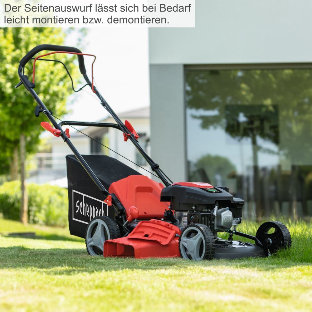 Scheppach 6 in1 Benzin-Rasenmäher mit Radantrieb MS161-46 mit 3,5 PS / 2,6 kW Produktbild Scheppach 6 in1 Benzin-Rasenmäher mit Radantrieb MS161-46 mit 3,5 PS / 2,6 kW bild 4