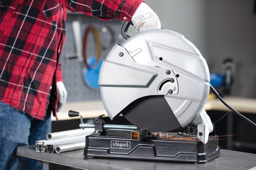 Scheppach Metall-Trennschneider 355 mm MT150 2600 W Motor Produktbild Scheppach Metall-Trennschneider 355 mm MT150 2600 W Motor bild 2