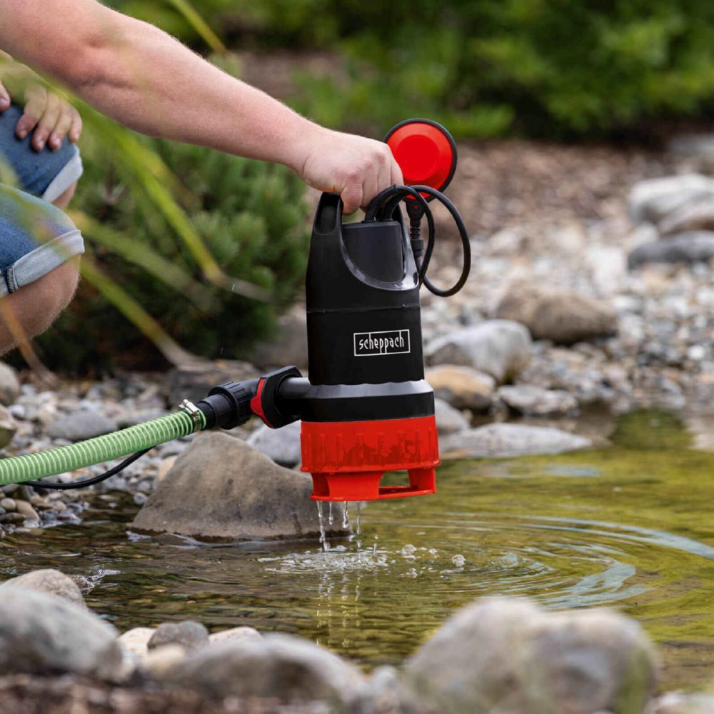Produktbild Scheppach Schmutzwasserkombipumpe DWP750 750W 20000 L/h Fördermenge 0,8 bar Pumpendruck