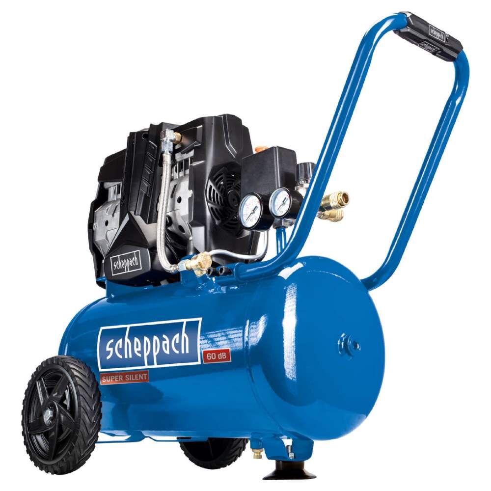 Scheppach Super Silent Kompressor 24 Liter 8 bar 1100 Watt Doppelzylinder Ölfrei 60dB Produktbild Scheppach Super Silent Kompressor 24 Liter 8 bar 1100 Watt Doppelzylinder Ölfrei 60dB