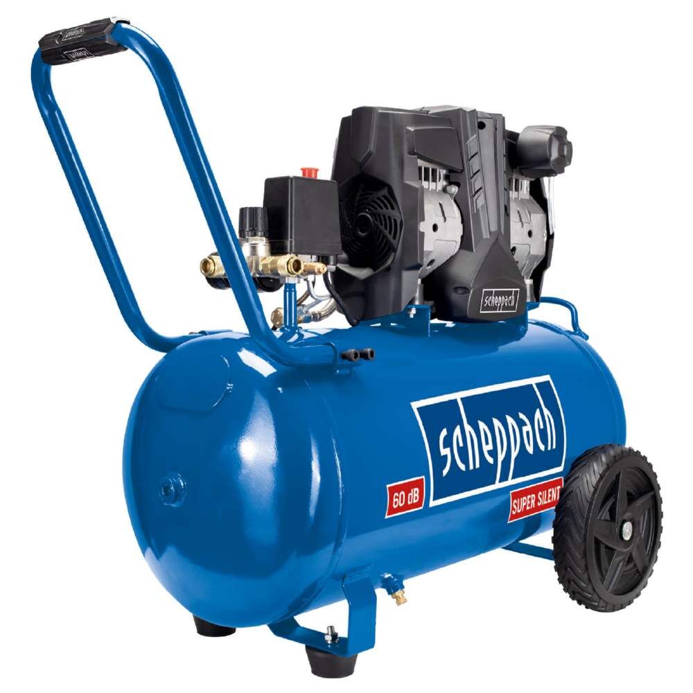 Scheppach Super Silent Kompressor 50 Liter 8 bar 1500 Watt Doppelzylinder Ölfrei 60 db Produktbild Scheppach Super Silent Kompressor 50 Liter 8 bar 1500 Watt Doppelzylinder Ölfrei 60 db