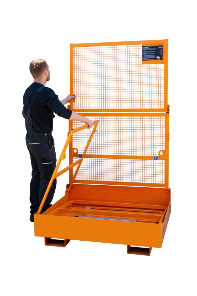 Bauer Arbeitsbühne MB-F für 2 Personen gelborange 1210 x 1275 x 1995 mm Produktbild Bauer Arbeitsbühne MB-F für 2 Personen gelborange 1210 x 1275 x 1995 mm bild 3