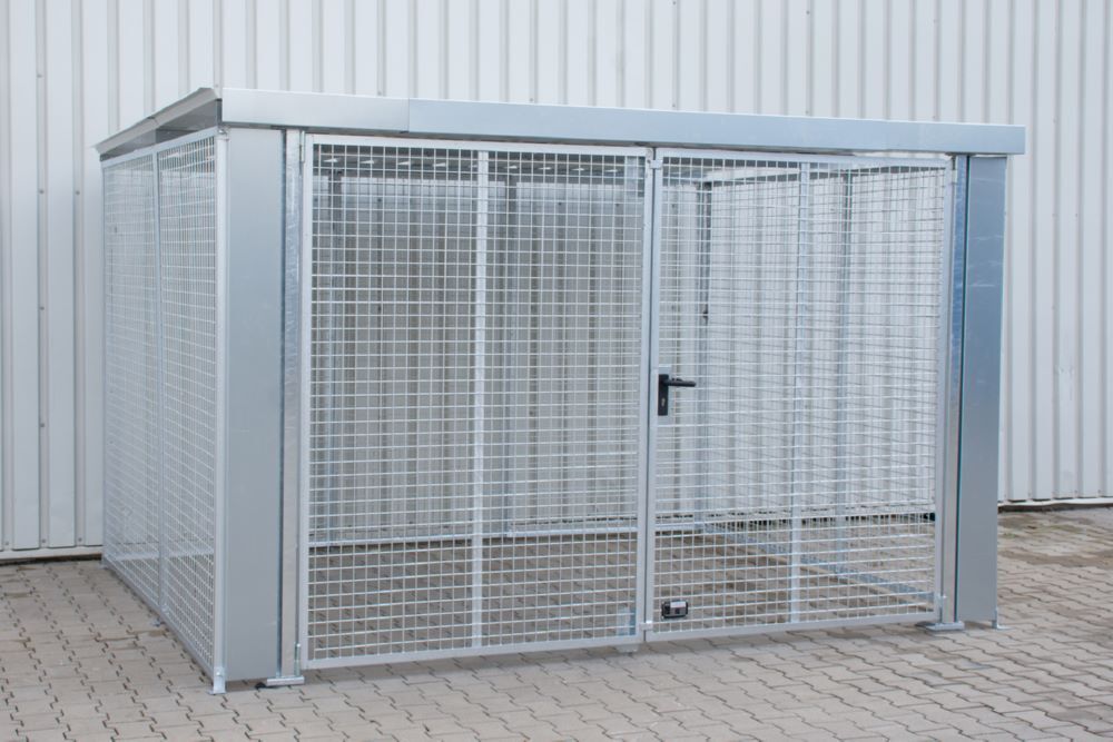 Bauer Gasflaschen Container GFC-M6/D-DF feuerverzinkt 3560 x 2810 x 2190 mm