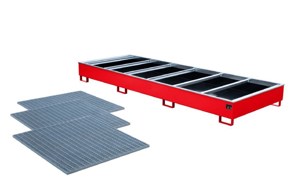 Bauer Regalwanne mit PE-Einsatz RW-GR 3600-3 PE 3565 x 1315 x 360 mm feuerrot Produktbild Bauer Regalwanne mit PE-Einsatz RW-GR 3600-3 PE 3565 x 1315 x 360 mm feuerrot bild 4