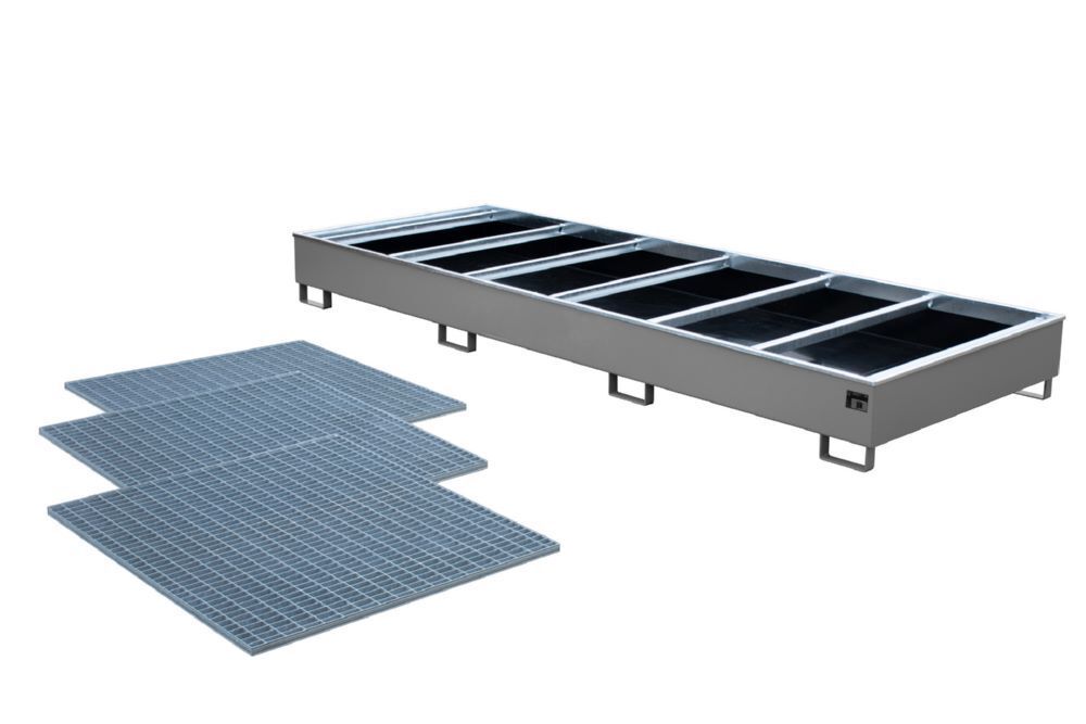 Bauer Regalwanne mit PE Einsatz RW GR 3600-3 PE mausgrau 3565 x 1315 x 360 mm Produktbild Bauer Regalwanne mit PE Einsatz RW GR 3600-3 PE mausgrau 3565 x 1315 x 360 mm bild 4