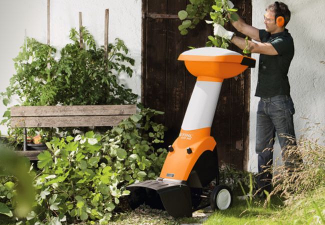 Stihl Häcksler im Einsatz