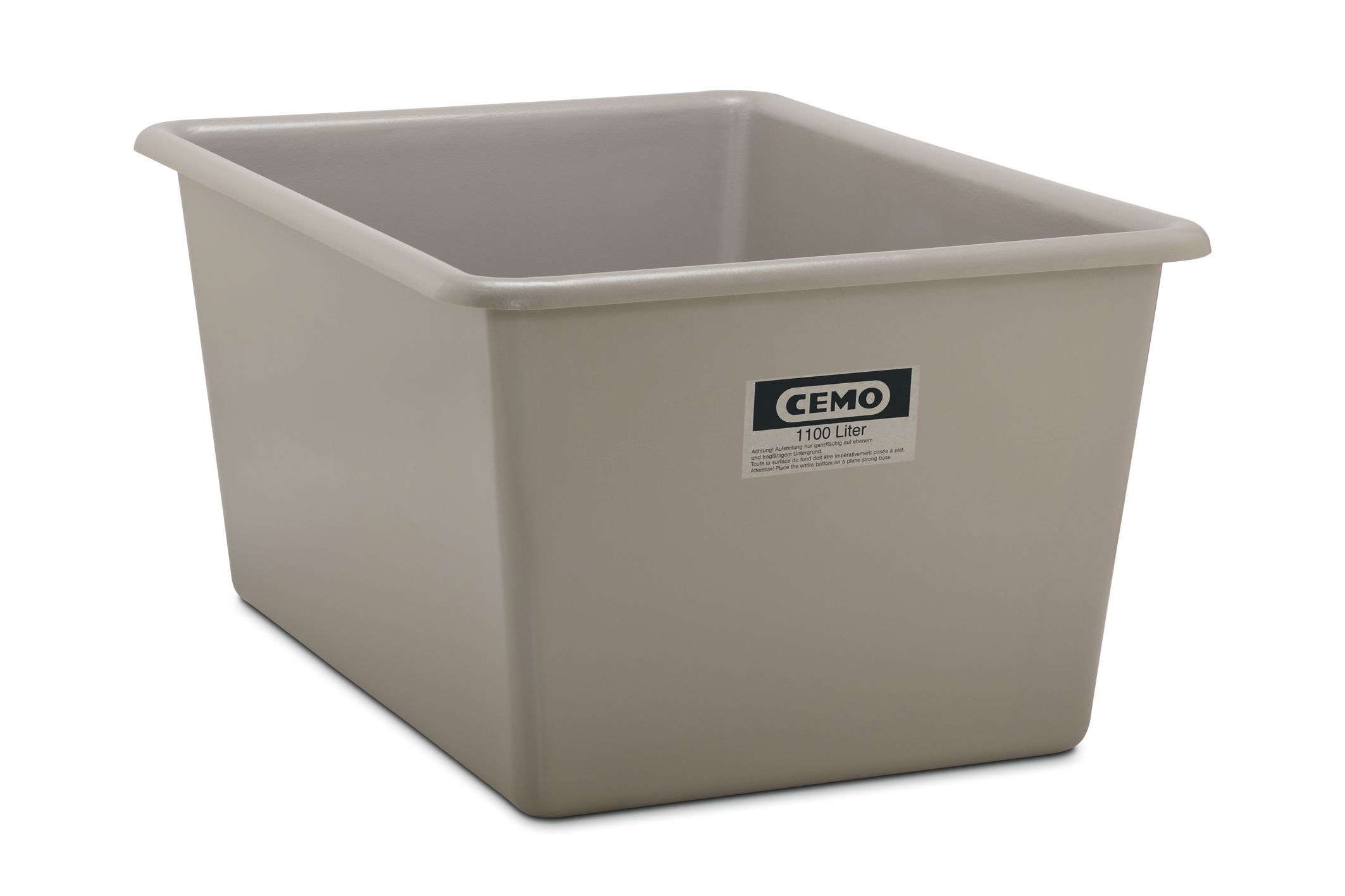 GFK Rechteckbehälter 1100 l Standard grau