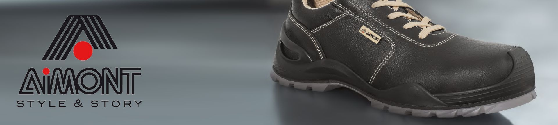 Aimont Arbeitsschuh Modell Roboris in Nahaufnahme Aimont Arbeitsschuh Modell Roboris in Nahaufnahme